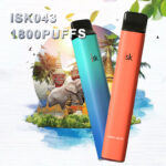 ISK043 บุหรี่ไฟฟ้าใช้แล้วทิ้ง 1800 พัฟ สี่เหลี่ยม Puffs Disposable POD Thailand