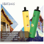 ISK045 สี่เหลี่ยมจตุรัส พอตใช้แล้วทิ้ง 1800 พัฟ Puffs Disposable POD Thailand