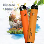 ISK034 พอตใช้แล้วทิ้ง 1600 พัฟ สี่เหลี่ยมผืนผ้า Puffs Disposable POD Thailand