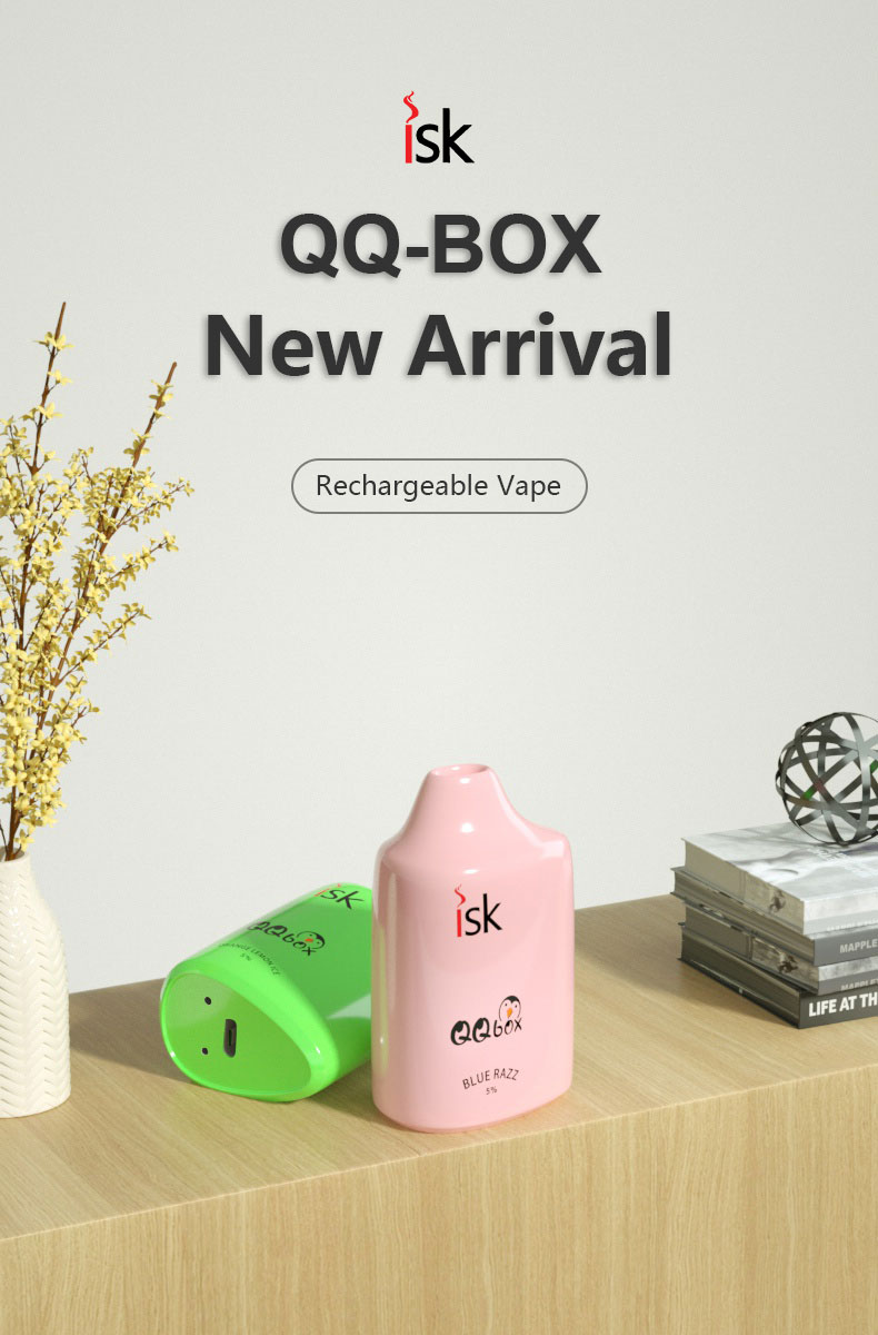 QQ-Box ชาร์จใหม่ได้ บุหรี่ไฟฟ้าใช้แล้วทิ้ง 5000 พัฟ Puffs Disposable Vape Thailand